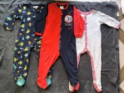 Zestaw 3 szt. śpiochy pajacyki piżamki 98 r.