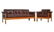 Sofa i fotel, proj. N. Eilersen, Dania, lata 60