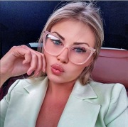 Okulary zerówki oversize oprawki pastlowe róż 2026