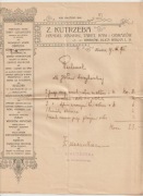 Rachunek handlowy Kraków 1911 Handel Papieru Tapet Ram i Obrazów