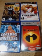 ps2 lotr fight night wrestling incredibles