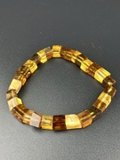 Piekna bransoletka z naturalnego prasowanego bursztynu bałtyckiego