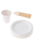 EKO zestaw: talerze + kubki + sztućce – darmowa dostawa