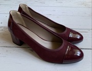 Burgundowe Eleganckie Stylowe Damskie Czółenka Graceland 40 Komfort Nowe !