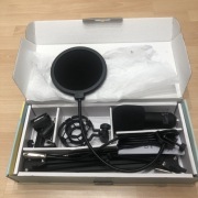 Mikrofon studyjny + statyw + pop filtr