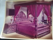 Zdjęcie barokowego łóżka z baldachimem lata 60-te 20x25cm