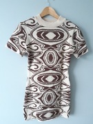 Sukienka z dzianiny sukienka sweterkowa dzianinowa ciepła beż brąz S 36