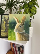 Obraz olejny zając
