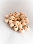 Koraliki drewniane makrama drewniane niewykończone 20mm 500 sztuk