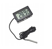 Termometr elektroniczny z sondą LCD baterie LR44 GRATIS Czarny