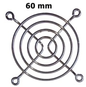 Osłona grill kratka na wentylator 60mm srebrna