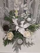 Stroik/ wiązanka bożonarodzeniowa na cmentarz, wazon 