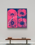 Autorski plakat motywowany poezją perską "Dopóki są maki, trzeba żyć"