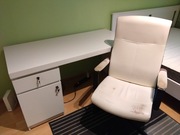 Biurko Malm 140x65 2+zamki i krzesło