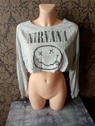 szara bluza z nadrukiem nirvana