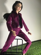 ubranie dla lalki Barbie, 3 części, Śliwkowa elegancja