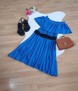 Niebieska Sukienka Marks and Spencer rozmiar S hiszpanka na lato gratis