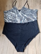 Cekinowe srebrne body plus size r.54/56 Boohoo 