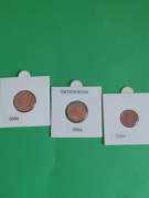Austria do wyboru ;2004, 2005 , 2006 2007 r. / Zestawy 1,2,5 centów.Stan I-