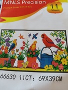 W2-  Kolorowe ptaki - zestaw do haftu krzyżykami 