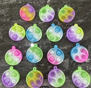 Pastelowe przywieszki Pop It 4 cm | Edukacyjne, uspokajające, ozdobne