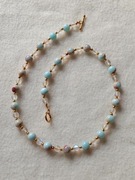 Naszyjnik z aragonitu i opalitu