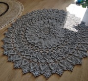 Dywan ręcznie robiony szary