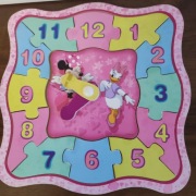 Puzzle zegar myszka Minnie Disney drewniane 
