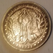 moneta śmierć z kalendarzem i klepsydrą One Dollar dolar