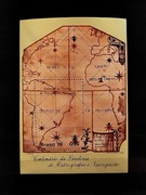 Znaczek blok Brazylia 1976 mapa