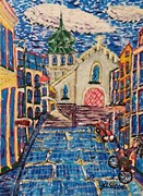 Obraz na Kartonie - Opolski Nikifor - Opole św. Wojciecha