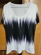 Krótki rękaw biało-czarna 