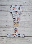 Zestaw do wózka miś ochraniacze pasy pałąk pas krokowy bawełna premium