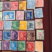 Znaczki z klasera Suomi Finland. 