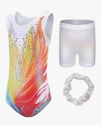 Dziewczęcy trykot Adigau  gimnastyka spodenki opaska 7-8 lat body do tańca