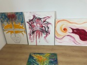 Obraz malowany na płótnie, abstrakcja  