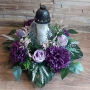 STROIK KOMPOZYCJA NA GRÓB Z ZNICZEM WSZYSTKICH ŚWIĘTYCH