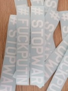 Naklejka na auto, stop war, fuck putin.10szt