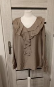 Bluzka z żabotem, falbankowy rękaw ,fango R220