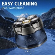 Golarka elektryczna do głowy włosów zarostu bezprzewodowa IPX8 6 ostrzy