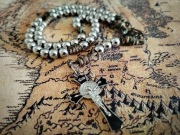 Różaniec wojownika Maryi, stal nierdzewna 8 mm, paracord