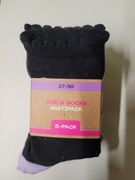 5 par-skarpety dziewczęce 27-30