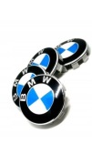DEKLE DEKIELKI EMBLEMATY BMW 68mm KAPSLE KOM 4szt