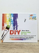 Obraz do malowania po numerach 50x40cm pejzaż morski plaża leżaki