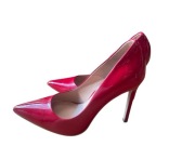 Gino Rossi szpilki skórzane ze skóry naturalnej czerwone