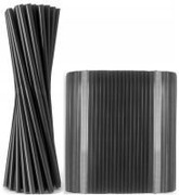 Słomki proste czarne plastikowe 8x240mm/500 szt.