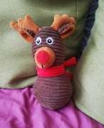 renifer Rudolf zabawka dla dziecka lub psa klakson 20cm