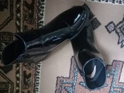 Czarne botki lakierki roz 38