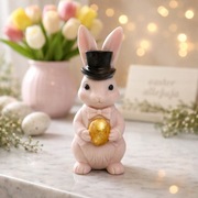 Wielkanocny zajączek , królik z cylindrem z mydła upominek, prezent 