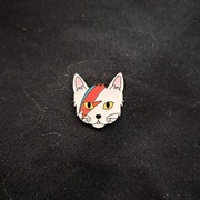 Przypinka, pin, broszka GŁOWA KOTA KOCI WOJOWNIK KOTEK